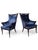 Grosfeld House Vintage Regency Revival Style Wingback Chairs Attributed to Grossfeld House Newly Reupholstered – Pair For Sale - Image 4 of 11