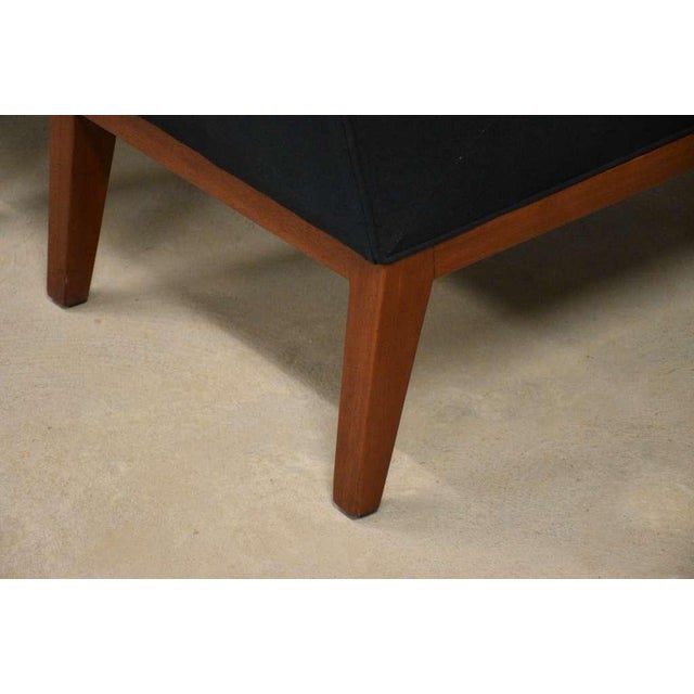 Black 1950s Edward Wormley for Dunbar Black Walnut Slipper Lounge Chairs - A Pair For Sale - Image 8 of 10