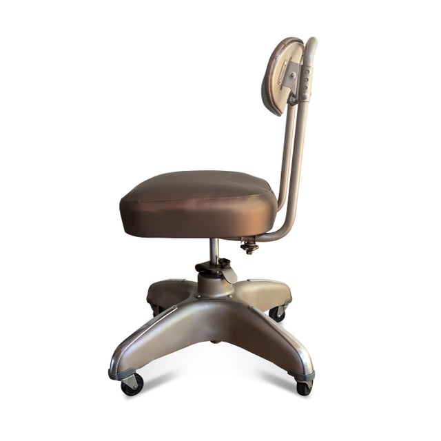 Mid-Century Modern 1940s Custom Tanker Office Chair - By Cosco For Sale - Image 3 of 12