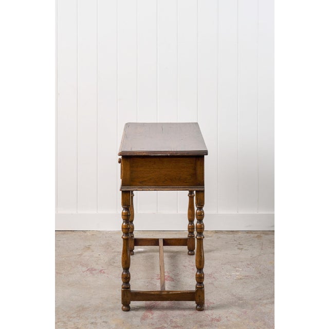 1920s Ipswich Oak Two Drawer Side Table For Sale - Image 12 of 13