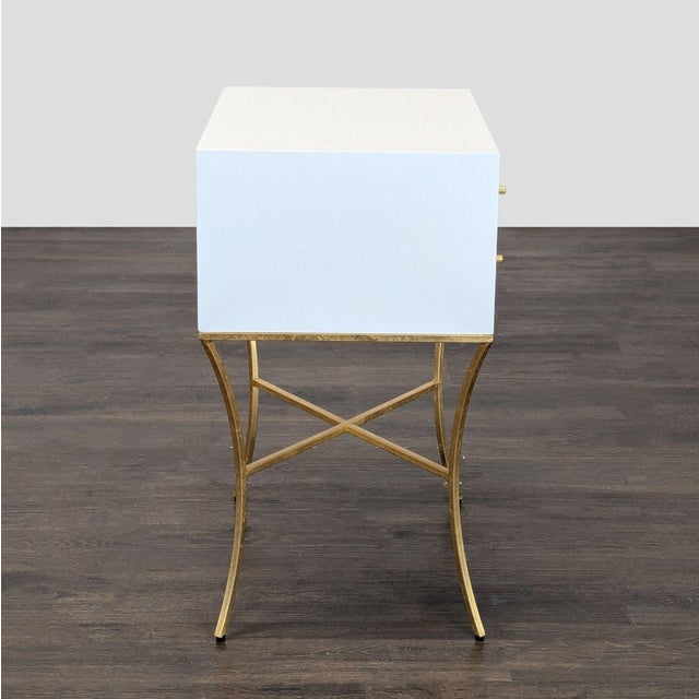 2010s Worlds Away Lacquer End Table/Nightstand For Sale - Image 5 of 8
