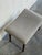 Mid 20th Century Beige Fabric Ottoman With Walnut Legs Mid-Century Modern 1960s For Sale - Image 5 of 7