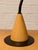 Vintage Postmodern Black & Wood Cone Desk Lamp For Sale - Image 11 of 11