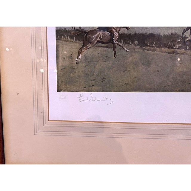 Pair Original Framed Equestrians Colored Prints Signed Lionel Edwards Dated 1926 For Sale - Image 10 of 11