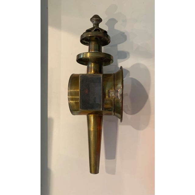 Traditional Early 20th Century Brass Carriage Lantern For Sale - Image 3 of 6