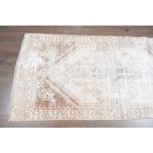 1970s Vintage Handmade Wool Cotton Turkish Area Rug For Sale In San Francisco - Image 6 of 11
