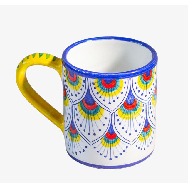 Italian Intreccio Hand-Painted Italian Coffee & Tea Mug For Sale - Image 3 of 4