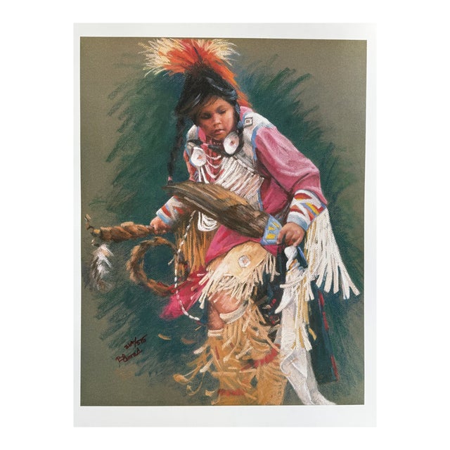 1988 Bonnie Conrad "Tradition Audition" Signed Numbered Native American Print For Sale