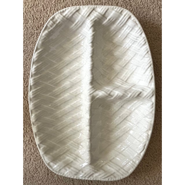 1990s Vintage Basketweave Serving Dish- Portugal-Neuwirth For Sale - Image 5 of 7