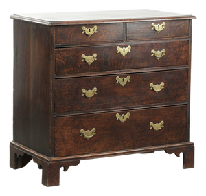 Antique English Oak Chest of Drawers, 1700s