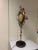 Forged iron lamp covered in patinated copper leaf, lamp cover in resin material. Showroom stock from the 90s, like new,...