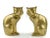Add a touch of vintage charm to your bookshelf with this adorable pair of mid-century brass sitting cat bookends. These...