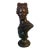 Contemporary Neoclassical Matte Black Resin Bust of Apollo Belvedere For Sale