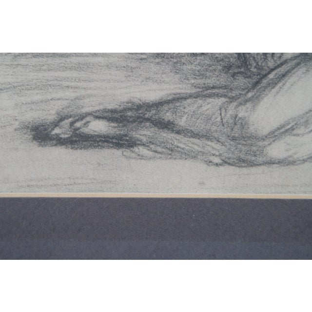 Printmaking Materials Antique 19th Century French Jean Francois Millet Femme à Moitié Nue Nude Etching 16" For Sale - Image 7 of 11