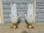 1970s Pair of Sculptural Mid-Century Table Lamps With Lucite-Style Shades & Brass Bases For Sale - Image 4 of 18