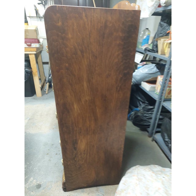 1940's Vintage Waterfall Dresser Tallboy Refurbished For Sale - Image 13 of 16
