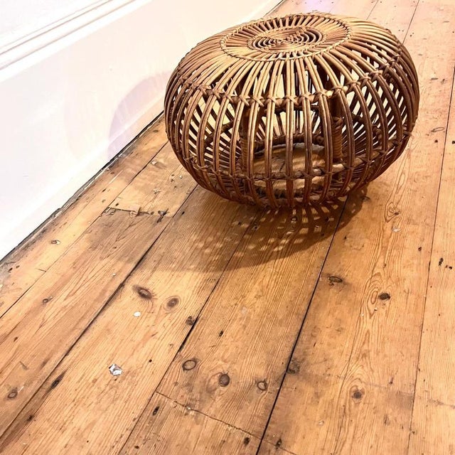 Wood Small Bamboo Lobster Ottoman by Franco Albini For Sale - Image 7 of 8