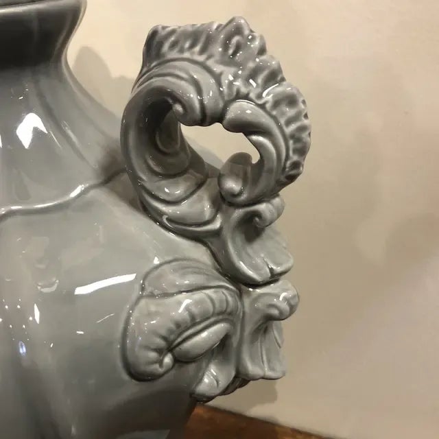 1990s Italian Gray Ceramic Vase For Sale In Dallas - Image 6 of 12