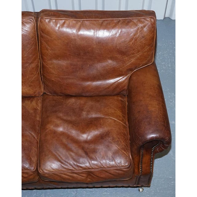 Halo Balmoral Heritage 2-Seater Sofa in Brown Leather from Timothy Oulton For Sale - Image 10 of 15