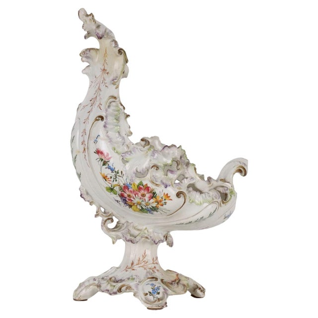 First Half 19th Century Majolica Leaf Shaped Centerpiece For Sale - Image 11 of 11