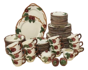 1950s Franciscan Apple Dinnerware Complete Set of 78 Pieces Serving 12