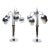 Mid 20th Century Mid Century Modern Robert Sonneman Chrome Ball Waterfall Lamps Set of 2 For Sale
