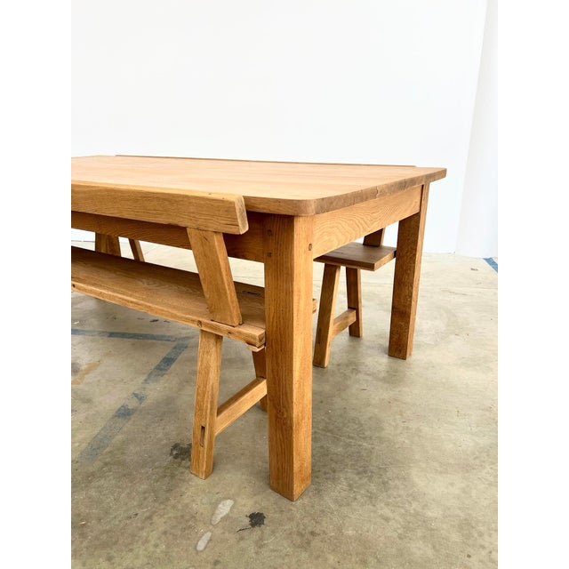 Vintage Farmhouse Table in Oak, 1940s For Sale - Image 13 of 15