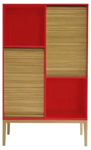 Large Cabinet in Cherry Red by Colé Italia