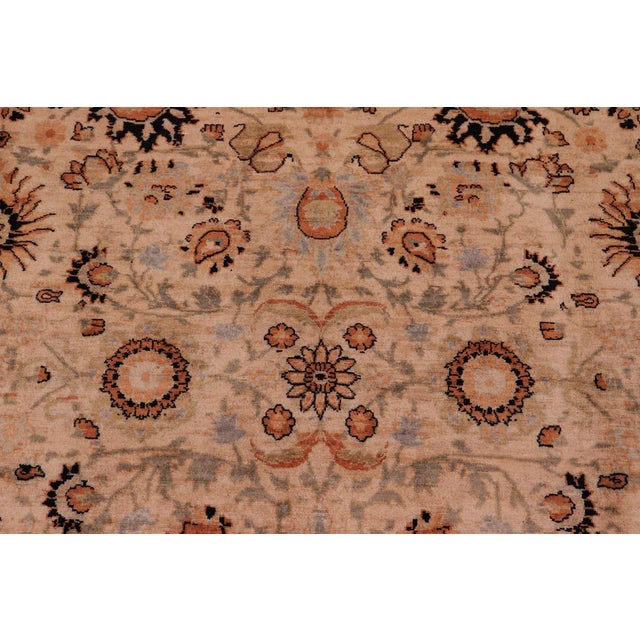 Pak-Persian Tan/Gold Wool Rug - 9'0'' X 11'10'' For Sale - Image 4 of 9