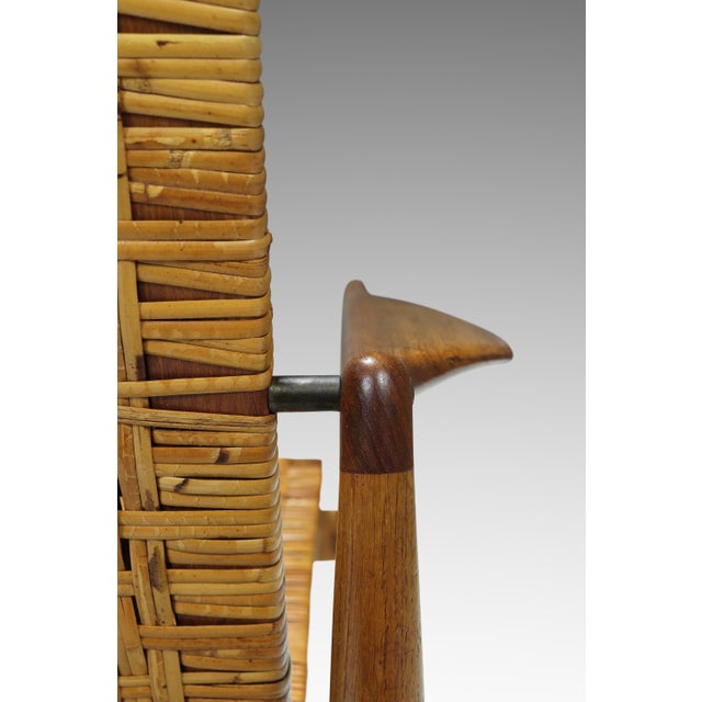 Early Set of Two ( 2 ) Finn Juhl Model Sw96 Lounge Chairs in Teak, Oak, and Caning Attributed to Søren Willadsen, Denmark, C. 1950s For Sale - Image 14 of 16