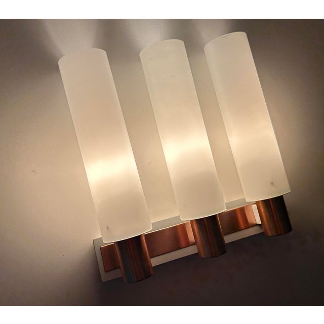 Metal Vintage Sconce in Glass from Kaiser, 1960s For Sale - Image 7 of 15