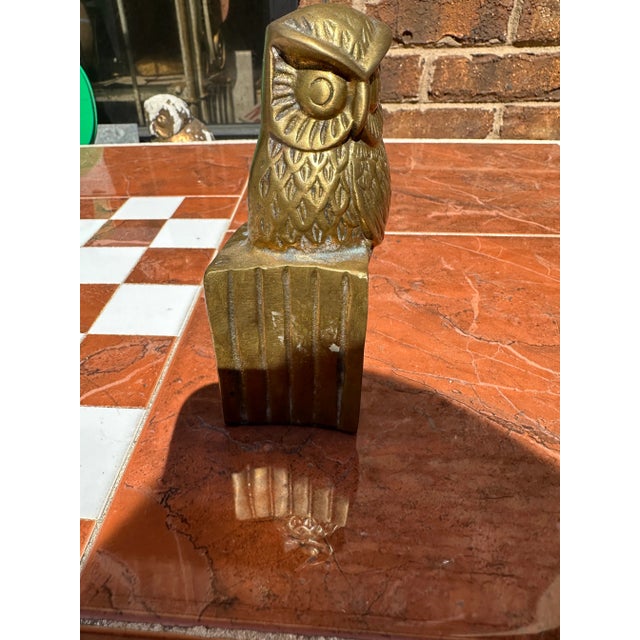 1970s Vintage Brass Owl For Sale In Atlanta - Image 6 of 7