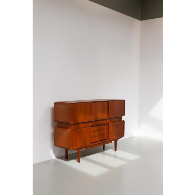 Mid-Century Danish Teak Double Decker Sideboard, 1960s For Sale - Image 9 of 18