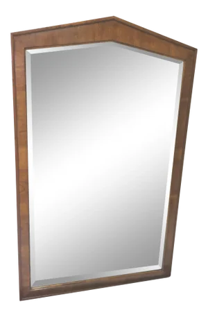 Large and Handsome Henredon Biedermeier Style Olive Wood Mirror