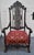 Vintage (1950's) High Back/Throne Chair has a Renaissance Revival Style. Carved Ornate Design. Dark Wood Finish. Walnut ?...