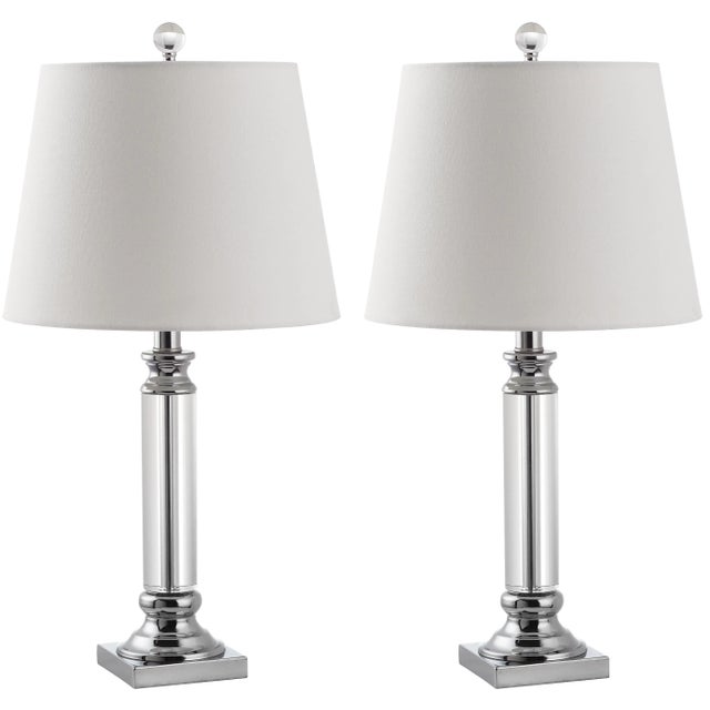 Transparent 24 Inch H Crystal Table Lamp in Clear - a Pair For Sale - Image 8 of 8
