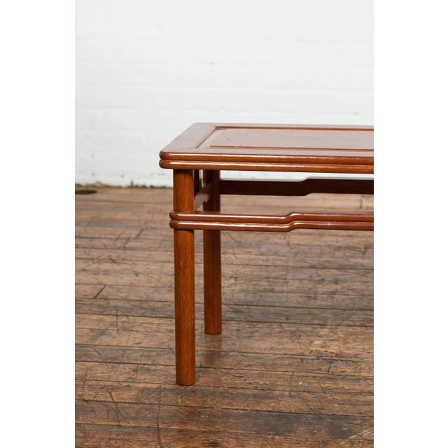 Brown Chinese Late Qing Dynasty 1900s Low Kang Coffee Table with Humpback Stretchers For Sale - Image 8 of 13