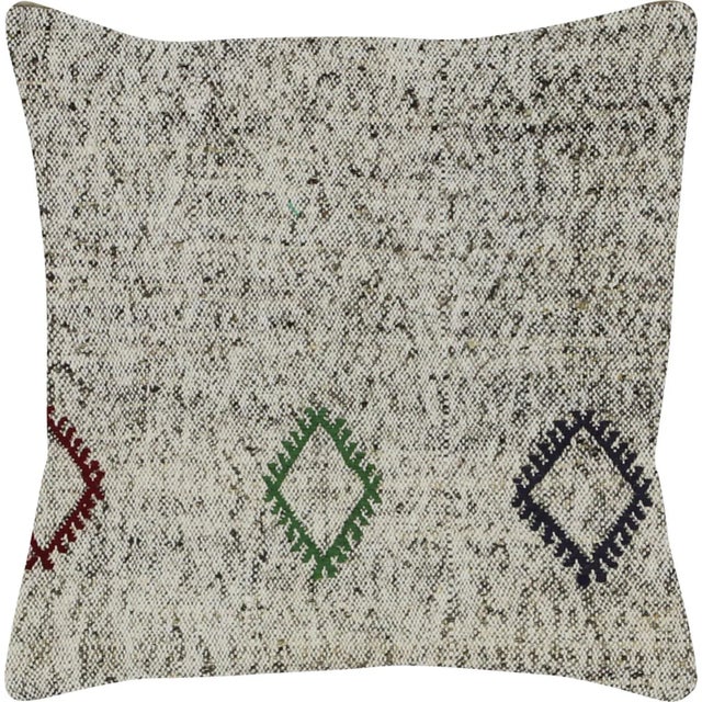 Traditional 1960s Turkish Rag Pillow - 20" X 20" For Sale - Image 3 of 3