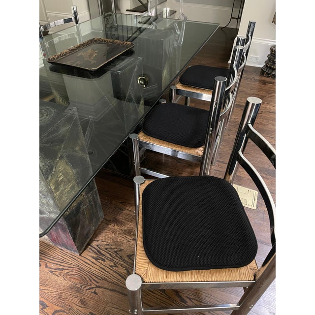 Chrome Set of Six Silla Mexico by Diego Matthai For Sale - Image 8 of 9