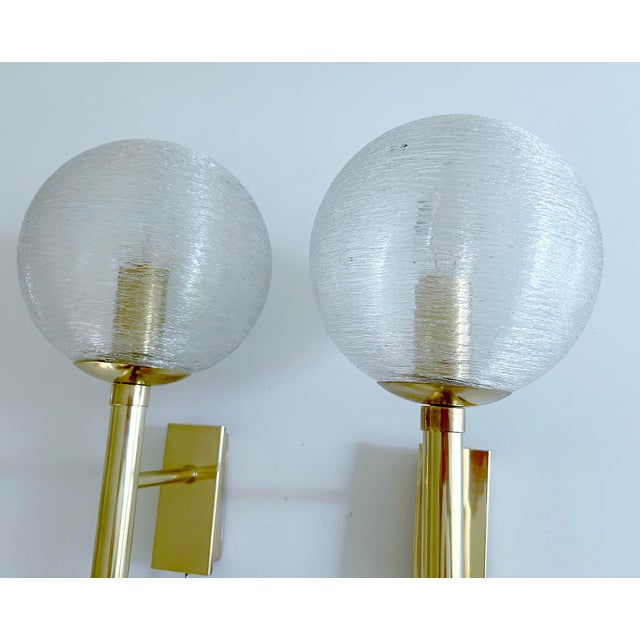 Vintage Brutalist Glass Sconces from Doria Leuchten, Germany, Set of 2 For Sale - Image 10 of 17