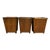 1960s Mid-Century Modern Mid Century Mahogany Wooden Trash Can Planter Pot - Set of 3 For Sale