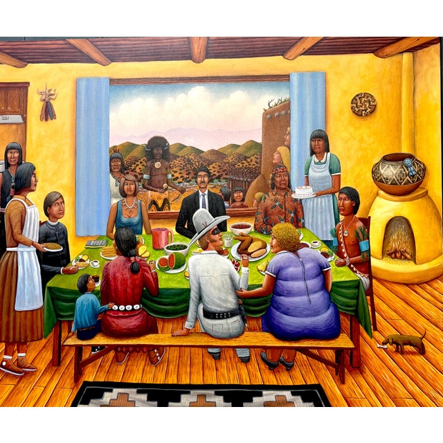 Orange Monumental David P. Bradley - Feast Day Painting For Sale - Image 8 of 18