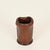 Brown Italian Brown Curved Leather Pen Holder by Nova Tecno, Italy, 1950s For Sale - Image 8 of 12