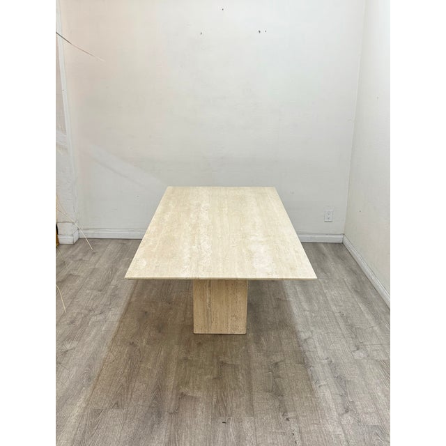 1980s Travertine Dining Table For Sale - Image 5 of 8