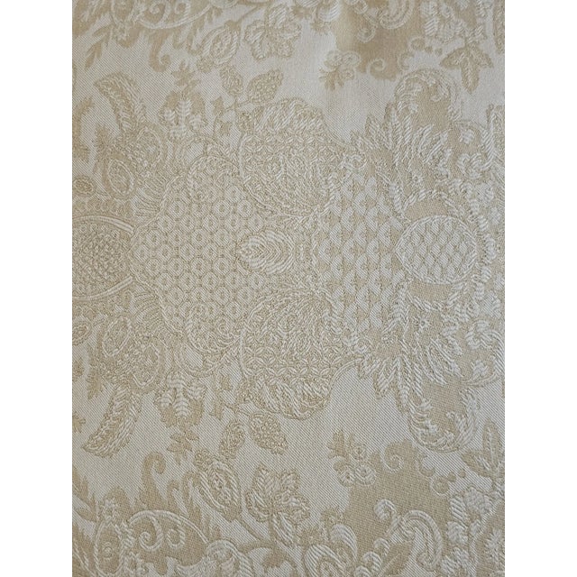 Kindel Furniture Late 20th Century Kindel Winterthur Collection Clawfoot Wing Chair Damask Fabric For Sale - Image 4 of 8