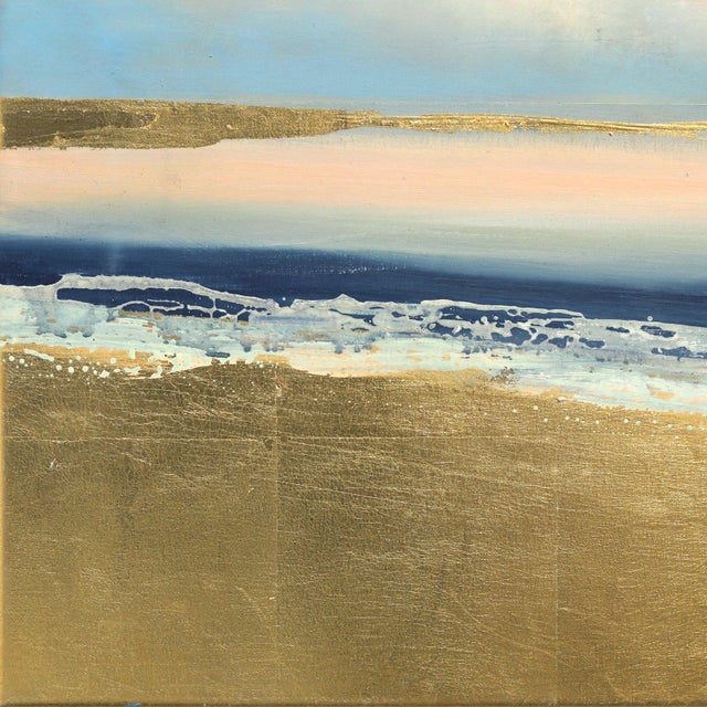 Careless Clouds - Soft Ocean Landscape Painting on Canvas Original Artwork by Charlotte Elizabeth For Sale - Image 4 of 9