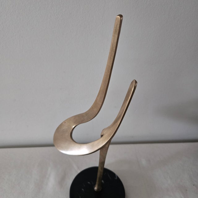 1980s Vintage Bob Bennett Harmony Bronze Sculpture Marble Base 1985 Number 38/100 For Sale - Image 5 of 14