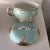 Antique Washbowl 2-piece Set in Robins Egg Blue and Nautical Shell Cartouche, Porcelain, No makers mark.