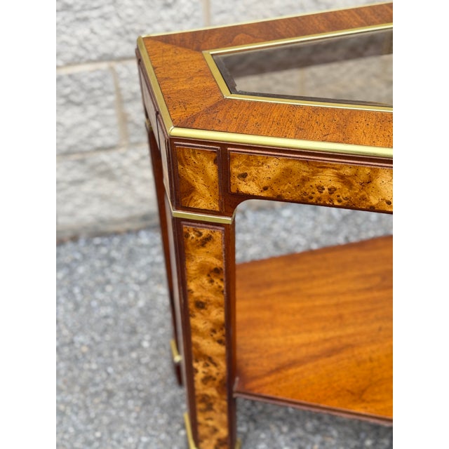 Late 20th Century Postmodern Faux Burl Hall Console Table For Sale - Image 5 of 10