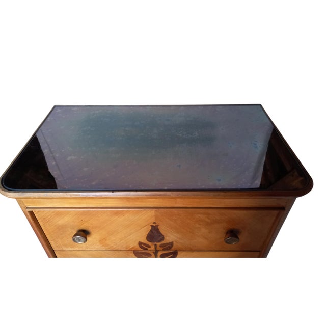 1930s Small Art Deco Inlaid Chest of Drawers, 1930s For Sale - Image 5 of 14